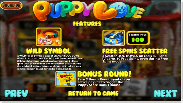 Игровой интерфейс Puppy Love 7