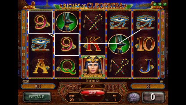 Игровой интерфейс Riches Of Cleopatra 6