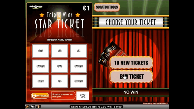 Характеристики слота Triple Wins Star Ticket 9