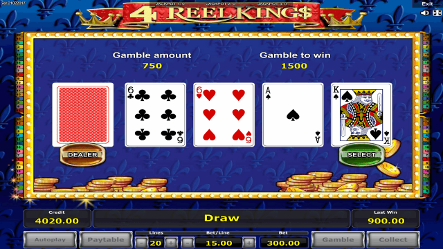 Игровой интерфейс 4 Reel Kings 6